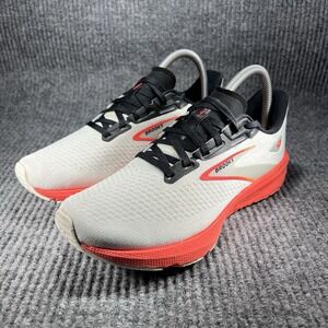 Brooks Launch 10 Women's Size 7 White Firery Coral Running Shoes 12039881B410